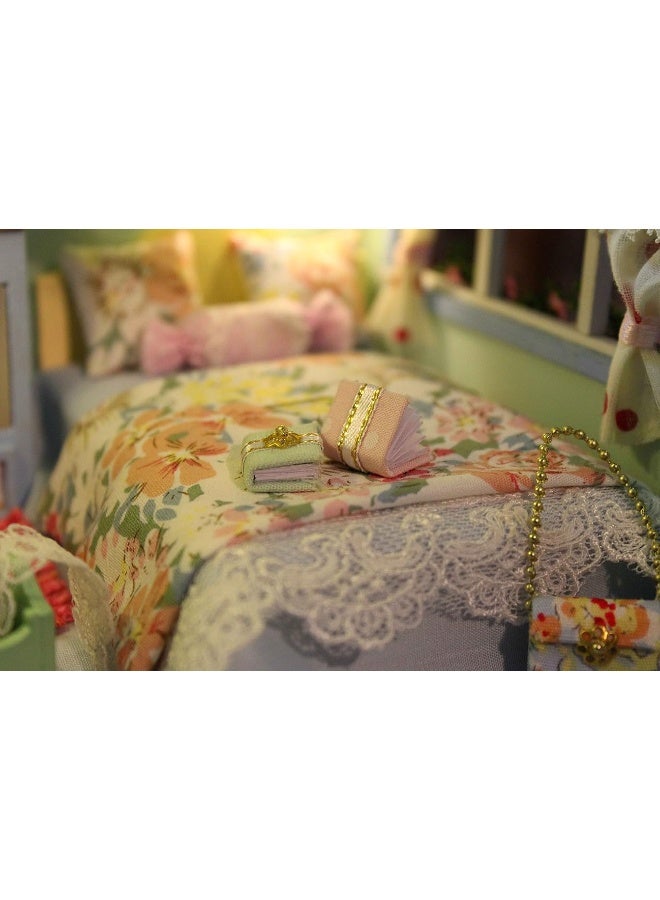 CUTEROOM طقم منزل دمى مصغر DIY، طقم منزل دمى قافلة CUTEROOM مع أثاث، ألعاب منزل دمى خشبية مصغرة لهدايا عيد ميلاد البالغين - Image 2