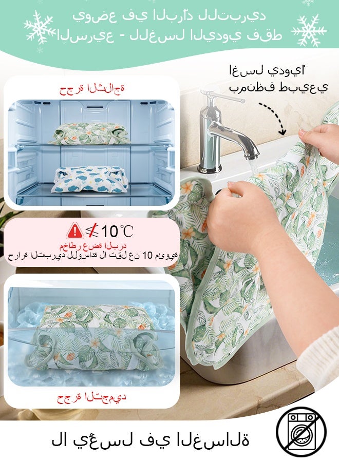 وسادة تبريد مقعد سيارة الطفل ، وسادة تبريد عربة الطفل العامة ومبريد مقعد السيارة ، وسادة طفل صيفية قابلة للتنفس ، مناسبة للسيارات الساخنة ، عربات الأطفال ، السفر ، خفيفة الوزن ، مع حقيبة محمولة سهلة التخزين ، النباتات - Image 5