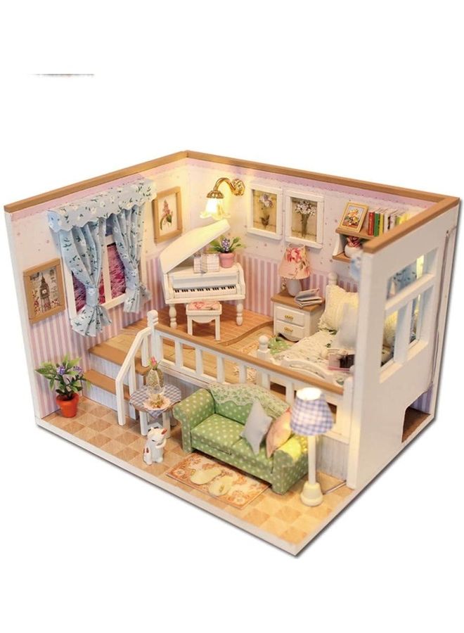 NIBEMINENT DIY Miniature Wooden Doll House Furniture Kit 17 x 13.5 12.3cm - Image 2