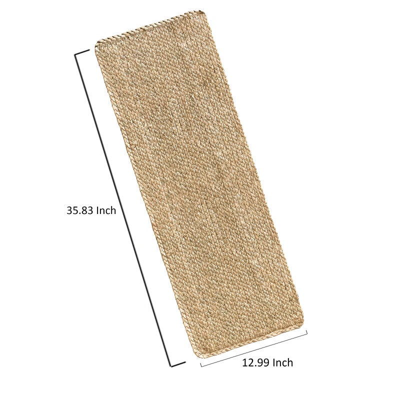 CY SISTERS Woven Placemats One Table Runner 36 Inches Long Rattan Placemats Rectangle Runners Natural Wicker Heavy Braided Straw Placemat Braided Outdoor Placemats for Patio Table  35.83 X 12.99inch - Image 4