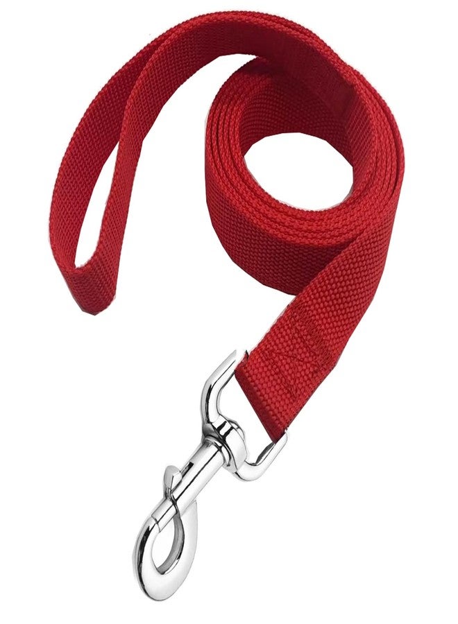 MANDAO Strong Nylon Dog Leash, 4FT/ 5 FT/ 6FT Dog Leashes for Medium Large Dogs(4FT, Red) - Image 1