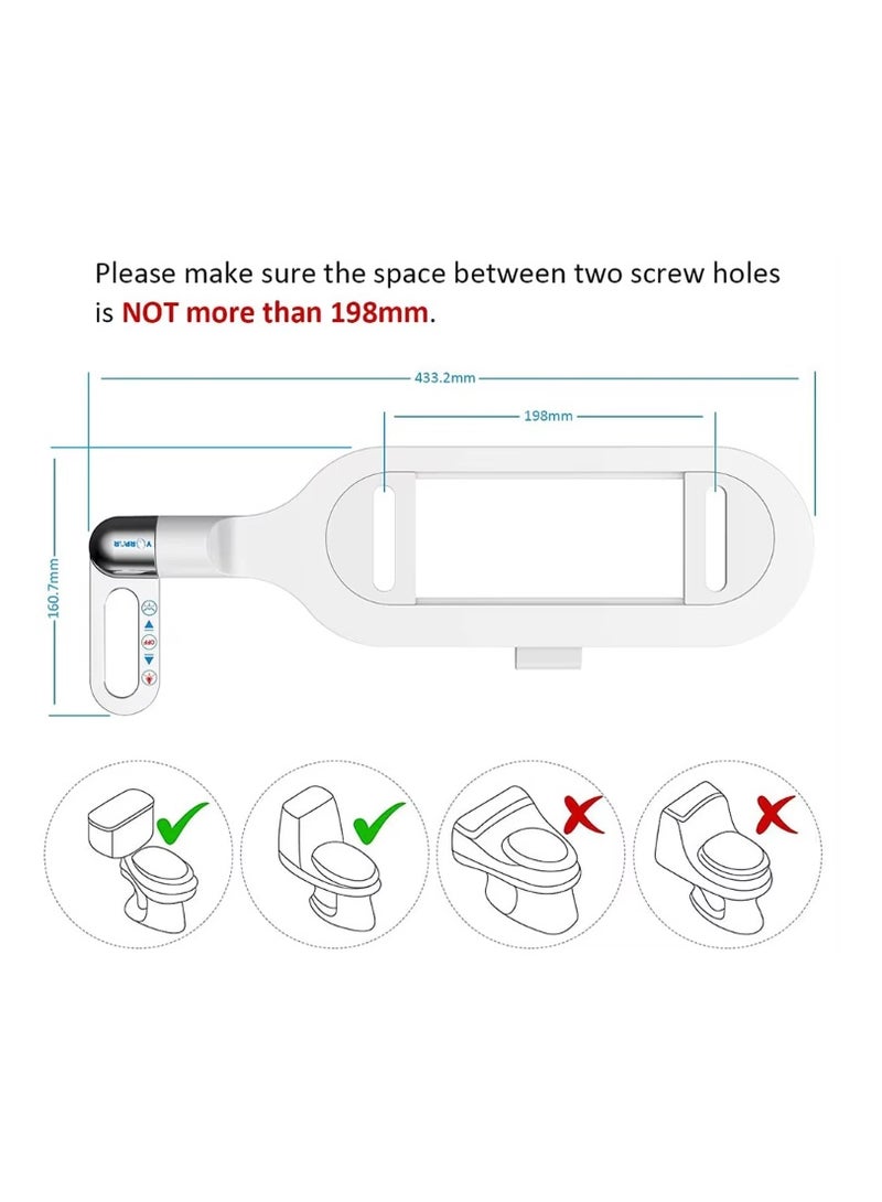 Home Toilet Sitz Bath Attachment - Dual Nozzles, Adjustable Pressure, Ultra Thin, Non Electri - Image 5