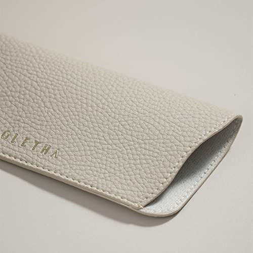 OLETHA Soft Glasses Case Set of 2 - Aesthetic Slim Travel Pouch Compatible with SOJOS Sunglasses, Eyeglass, Reading Glasses - Light Taupe - Image 4