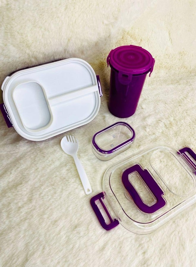 CARTZILLA Wow Combo Lunch Box Set | 800ml Airtight Leakproof Tiffin + 400ml Water Bottle| School Office Lunch Box for Kids & Adults | BPA Free - Image 2