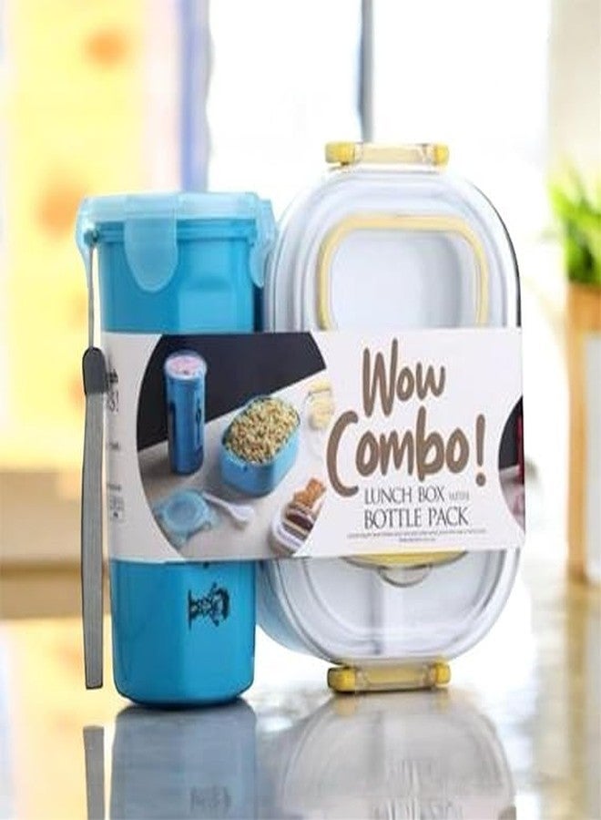 CARTZILLA Wow Combo Lunch Box Set | 800ml Airtight Leakproof Tiffin + 400ml Water Bottle| School Office Lunch Box for Kids & Adults | BPA Free - Image 1