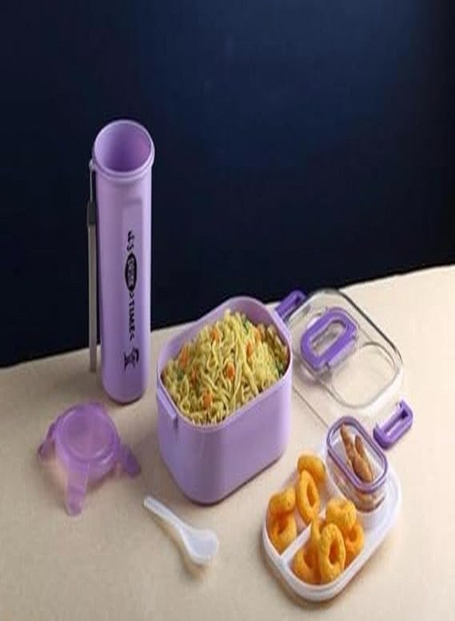 CARTZILLA Wow Combo Lunch Box Set | 800ml Airtight Leakproof Tiffin + 400ml Water Bottle| School Office Lunch Box for Kids & Adults | BPA Free - Image 4