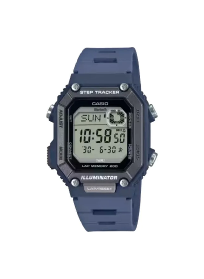CASIO Men's Digital Display Watch With Blue Resin Strap - WS-B1000-2AVDF