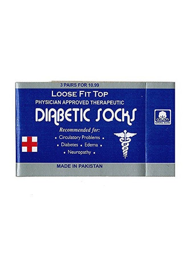 USBingoshop 12 Pairs Mens Physicians Approved Crew Diabetic Socks Cotton 10-13 (12 Pairs D-Black) - Image 3