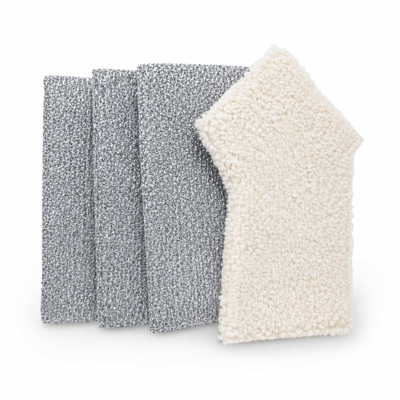 Reusable Non Scratch Kitchen Cleaning Sponges for Dishes and Cookware, Heavy Duty Scrubber Pads for Pots, Pans, Plates and Surfaces Safe for Non Stick and Glass 12 x 7 cm (Pack 4pcs) - Image 5