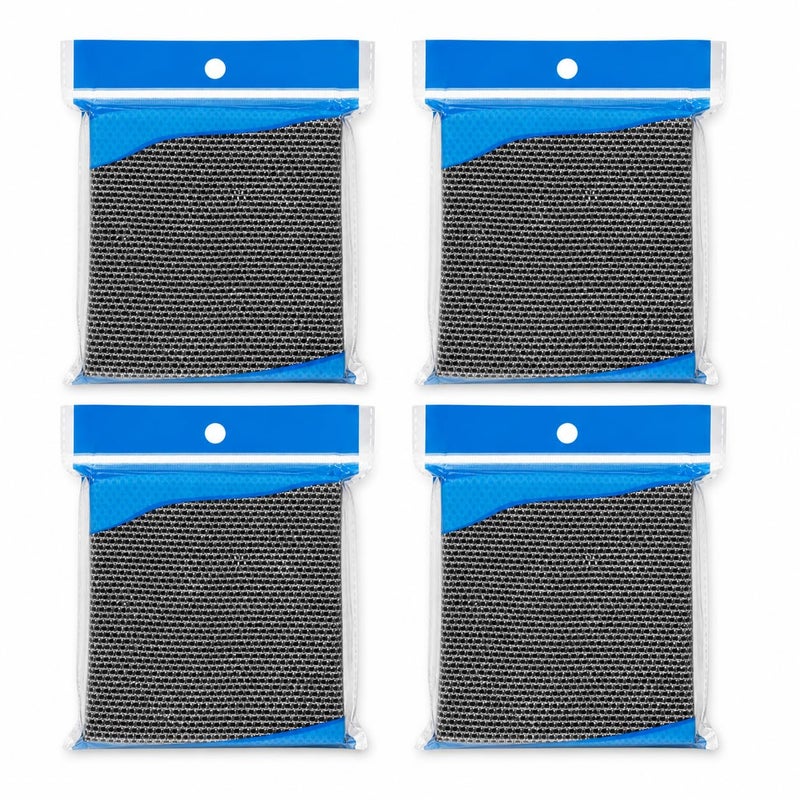 Reusable Non Scratch Kitchen Cleaning Sponges for Dishes and Cookware, Heavy Duty Scrubber Pads for Pots, Pans, Plates and Surfaces Safe for Non Stick and Glass 12 x 7 cm (Pack 4pcs) - Image 2