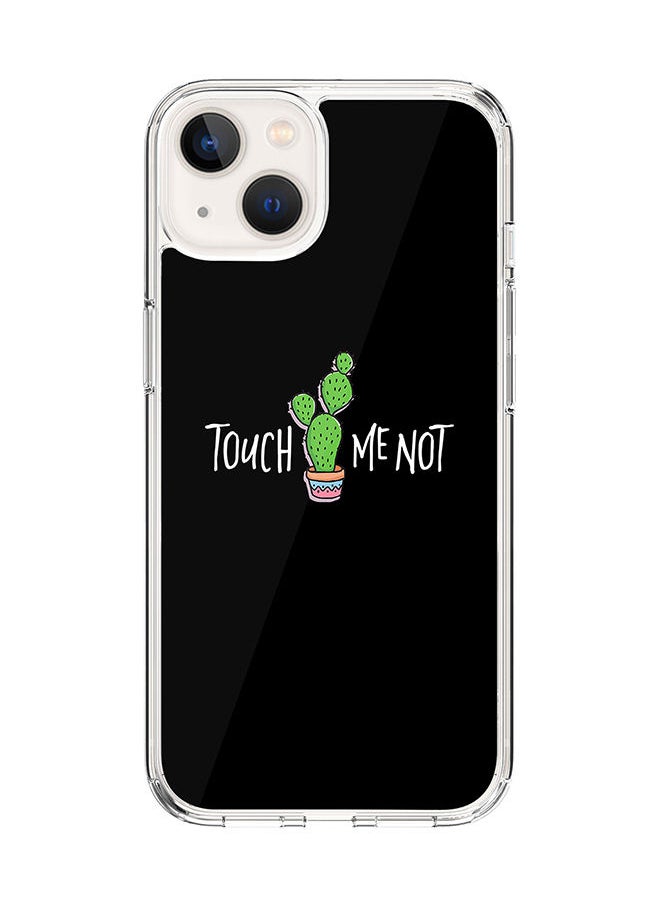 Stylizedd - Classic Clear Case for Apple iPhone 14 Hybrid Soft Case Flexible Edges Anti Drop TPU PC Gel Thin Transparent Cover [ Designed for Apple iPhone 14 ] - Touch me not Full Print - Image 1