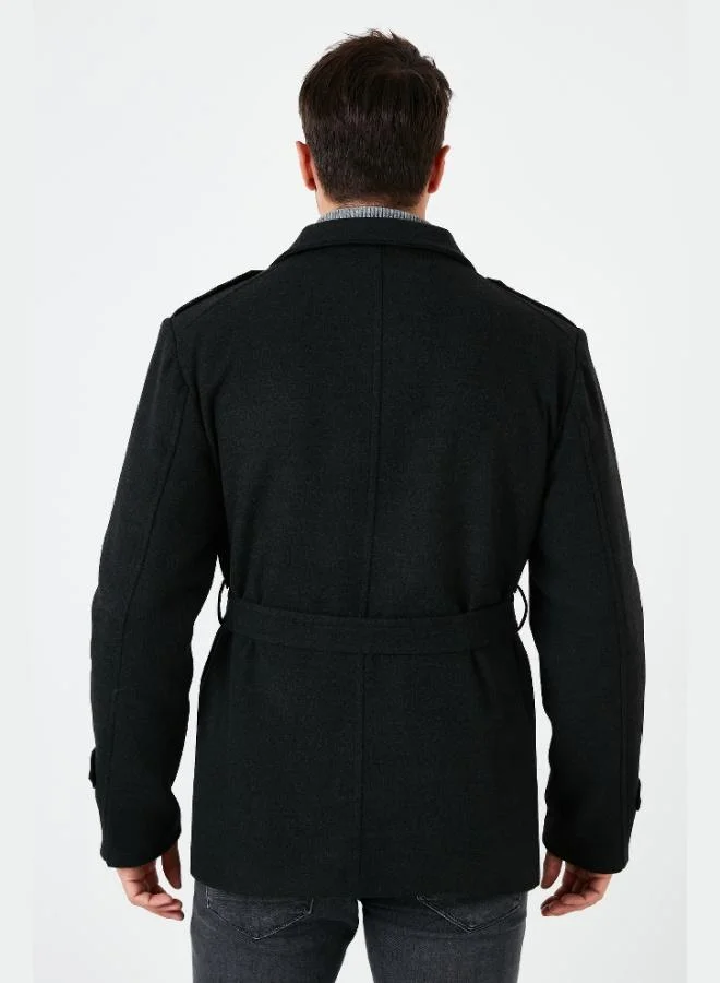 Buratti  Buratti Slim Fit Pocketed Cotton Cashmere Coat Men's COAT 5841015 for Men | Best Price UAE