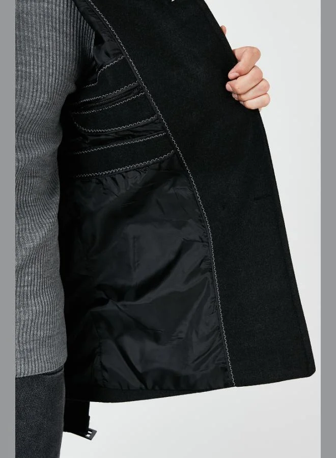 Buratti  Buratti Slim Fit Pocketed Cotton Cashmere Coat Men's COAT 5841015 for Men | Best Price UAE