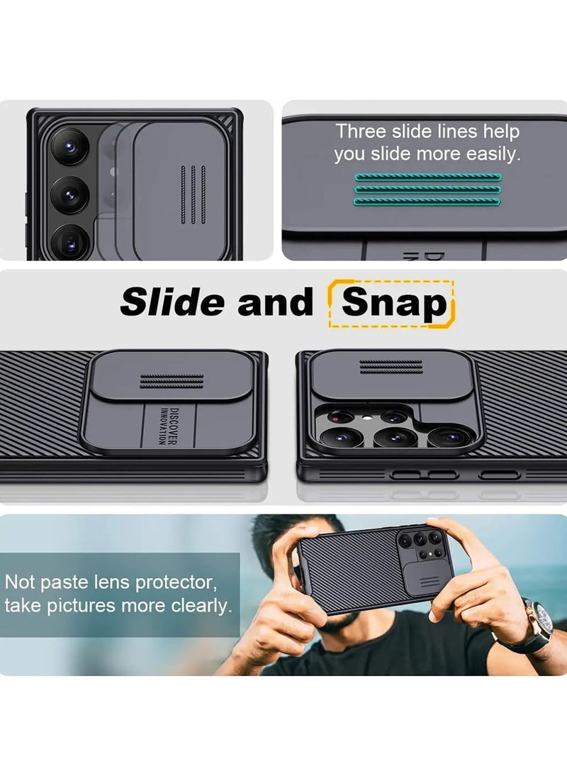 Nillkin For Samsung Galaxy S25 Ultra Case, Camera Lens Protection Slide Cover, TPU+PC Shockproof Bumper Back Cover, Anti-Fingerprint Mobile Phone Case, Slim Fit Protective Casing - Image 3