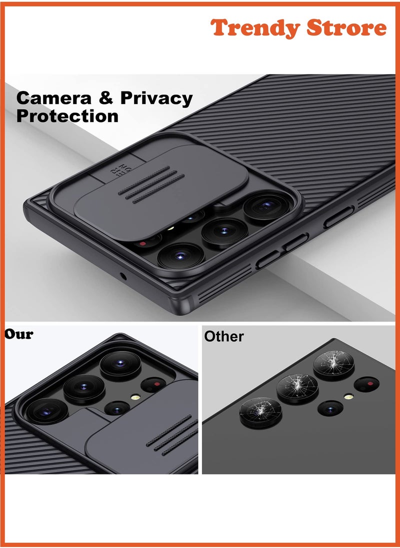 Nillkin For Samsung Galaxy S25 Ultra Case, Camera Lens Protection Slide Cover, TPU+PC Shockproof Bumper Back Cover, Anti-Fingerprint Mobile Phone Case, Slim Fit Protective Casing  - Image 2