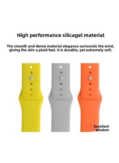 Generic For Apple Watch Silicone Strap Iwatch9Ultra8 Generation 765432 Solid Color Anti-buckle For Apple Strap-Color:Applicable: 42/44/45/49mm Dial-ocean Black  - Image 3