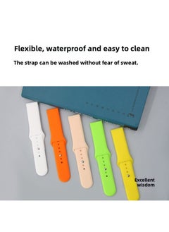 Generic For Apple Watch Silicone Strap Iwatch9Ultra8 Generation 765432 Solid Color Anti-buckle For Apple Strap-Color:Applicable: 42/44/45/49mm Dial-ocean Black  - Image 5