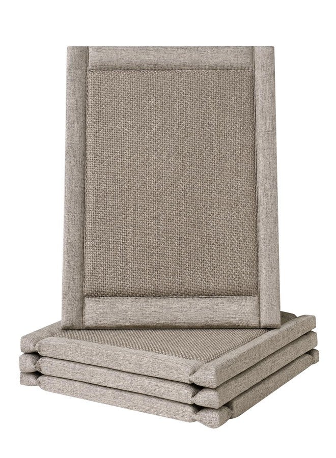 YDKGL Dining Chair Cushions Set of 4, Woven & Memory Foam Kitchen Chair Pads, Non Slip Backing Indoor Seat Cushion for Dining Room, Bar, Patio(4Pack,Brown) - Image 1