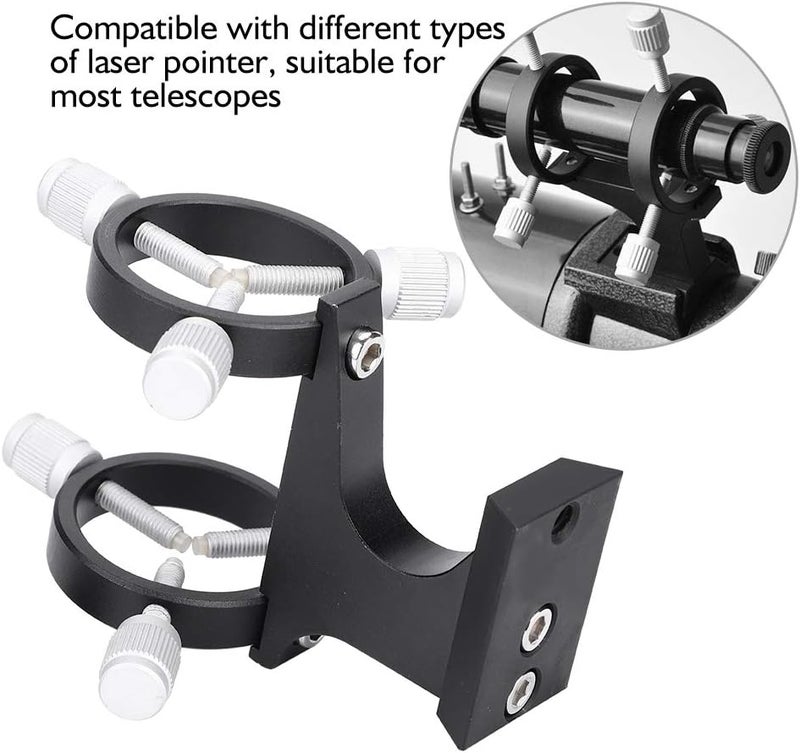 Maxmartt Finder Scope Bracket Telescope L-a-z-e-r Finder Bracket L-a-s-e-r Pointer Bracket Aluminum Alloy Adjustable Pointer Finder Scope Bracket for Astronomical Telescope - Image 2