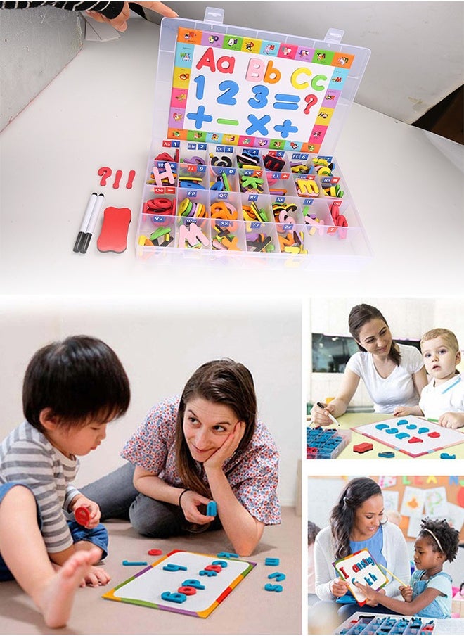 GROIC - Classroom Magnetic Alphabet Letters Kit 234 Pcs with Double - Side Magnet White Board - Foam Alphabet Letters for Preschool Kids Toddler Spelling and Learning Colorful - Image 1