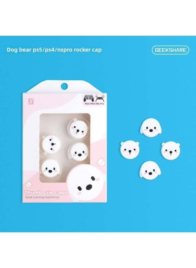 general PS5 Accessories PS5/Switch Pro Gamepad Rocker Cover Silicone Rocker Cover Cross Border-Product Color:PS4/PS5/NSPro Frozen Bear - Image 1