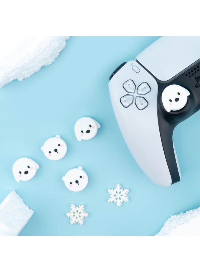 general PS5 Accessories PS5/Switch Pro Gamepad Rocker Cover Silicone Rocker Cover Cross Border-Product Color:PS4/PS5/NSPro Frozen Bear - Image 5