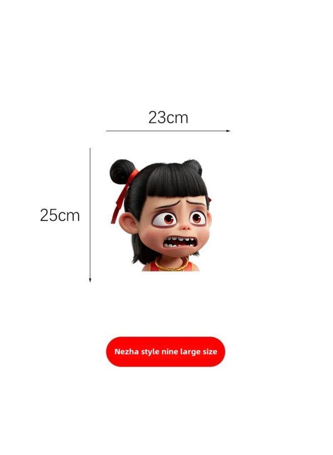 Nezha Devil Boy Sea-making Personality Car Sticker Car Motorcycle Glass Rear Gear Body Trunk Waterproof Sticker Decoration-Color:Nezha Style 9 -Size:Default Items  - Image 1