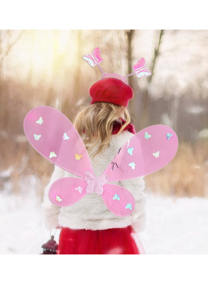 Zikra Light Up Fairy Costume Set, 4Pcs Includes LED Tutu Skirt, erfly Fairy Wings erfly Wand, Headband,  Wings erfly Wings Costume, for  Costume Birthday Party Decoration - Image 4