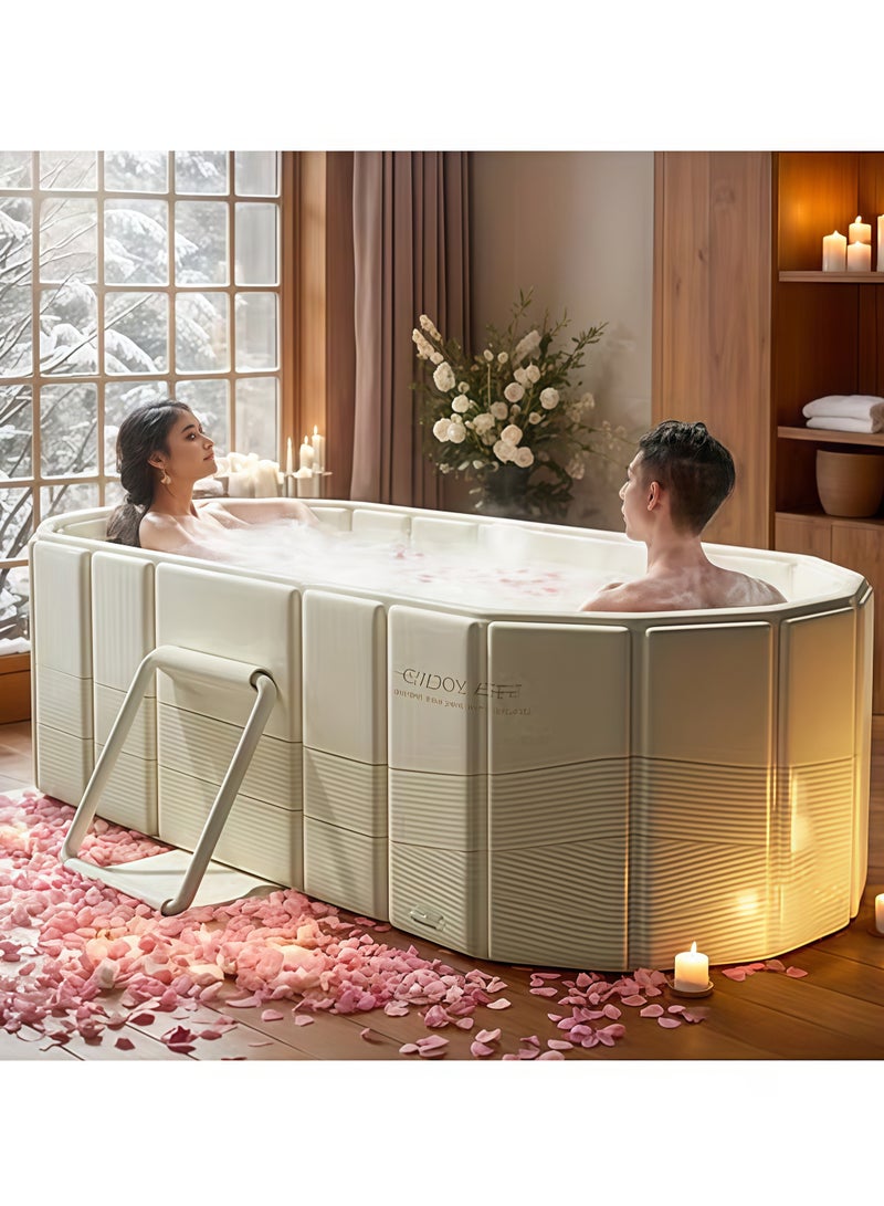 Foldable Bathtub for Adult Large Foldable Collapsible tub Portable Bathtub for Bathroom Folding SPA Tub for Shower Stall, Ideal for Small Spaces - Quick, Effortless Folding Bathtub - Image 1