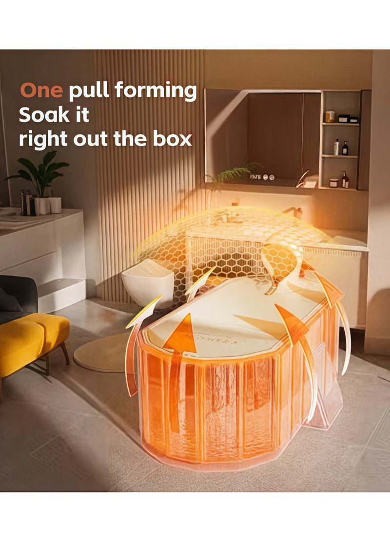 Foldable Bathtub for Adult Large Foldable Collapsible tub Portable Bathtub for Bathroom Folding SPA Tub for Shower Stall, Ideal for Small Spaces - Quick, Effortless Folding Bathtub - Image 5