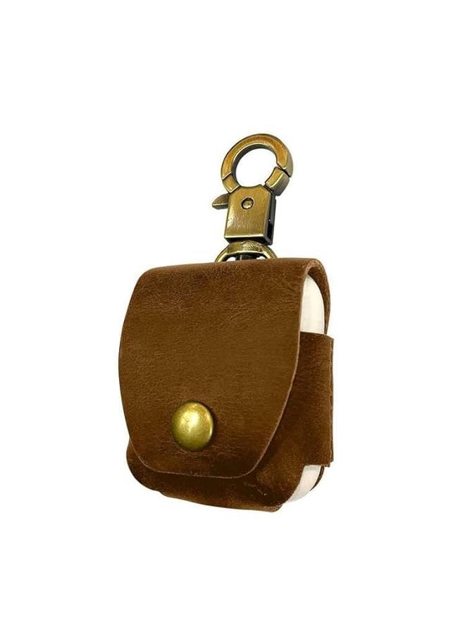 iGuard - By Leather Hang Case For Air Pods Brown - Image 1