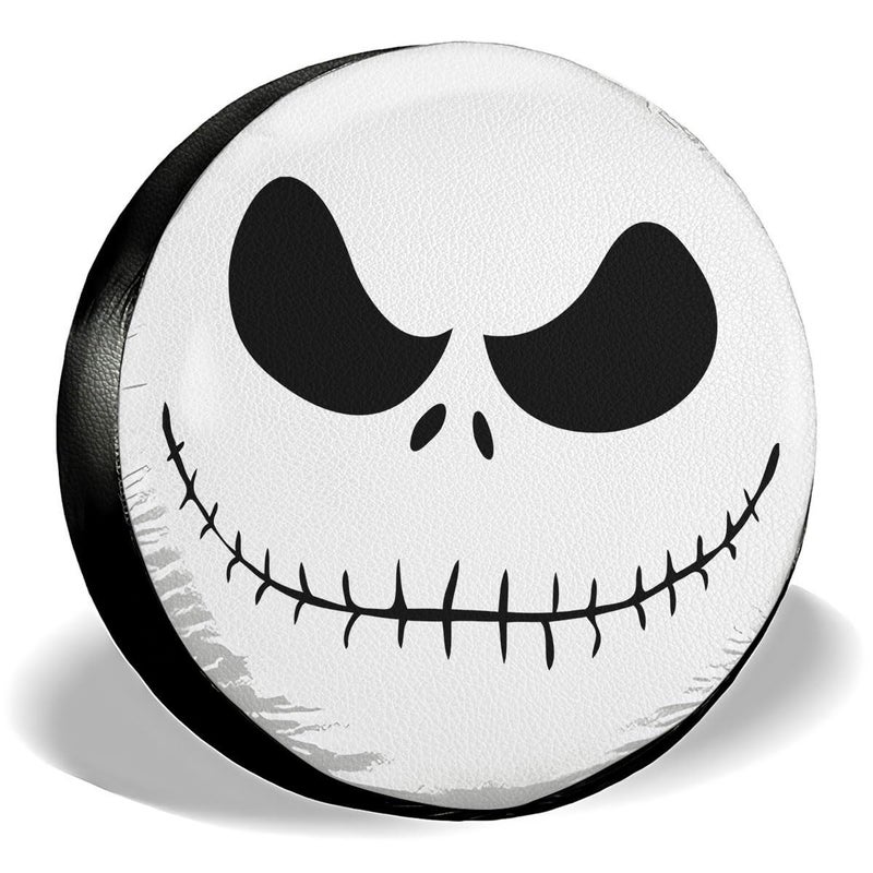 Spooky Horror Nightmare Skellington Size 15 Heavy Duty PVC Leather Spare Tire Cover Universal Fit Tire Cover for Trailer RV Camper Dustproof with No Camera Hole