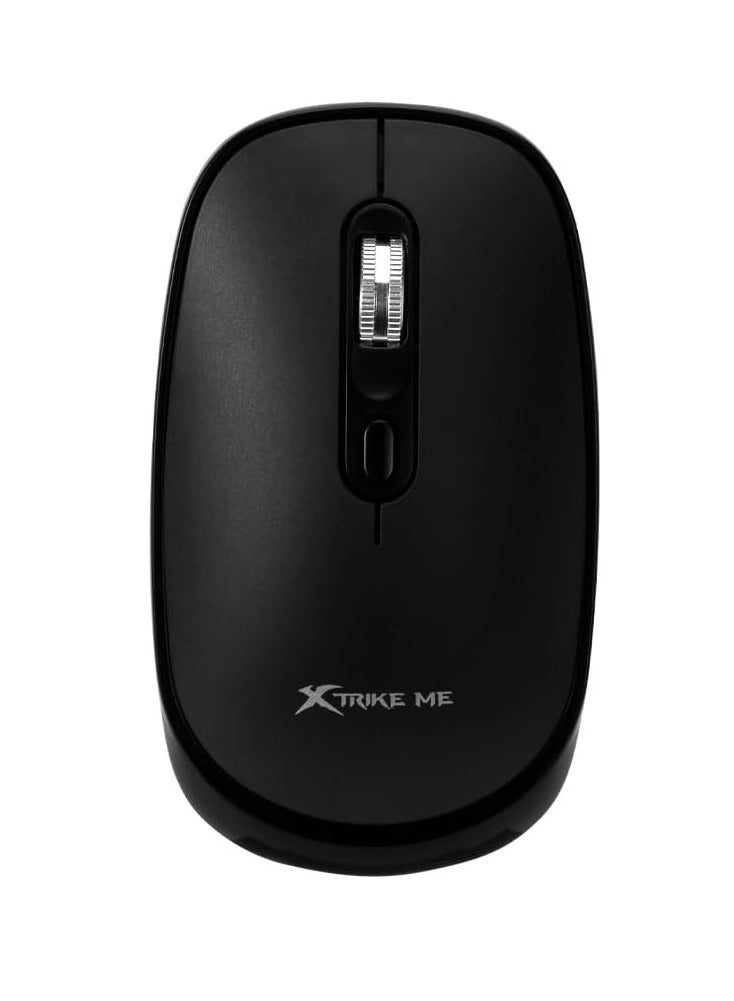 XTRIKE ME GW-119 Dual-Mode Wireless Mouse With Rechargeable Battery Black Body - Image 5