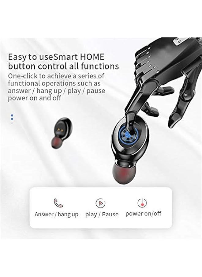 Generic - Mini TWS Gaming in-Ear Earbuds Wireless Earphones - Low-Latency with Charging case Bluetooth in Ear Headphones TWS Headset Suitable for Gamers/Runners/Fitters/Sport -Black - Image 1