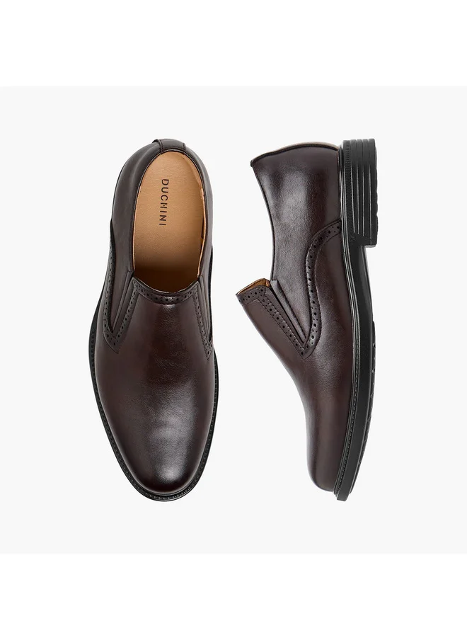 DUCHINI Men's Textured Slip-On Loafers