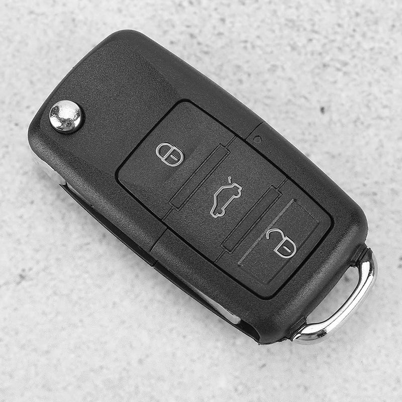 3 Button Car Key Fob Case Cover, Folding Remote Flip Shell, Black for 1995-2005 - Durable Replacement, Compact Design, Protects Smart Key - Image 4