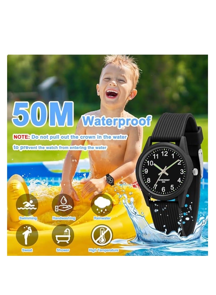 Sanda Kids Analog Watches for Girls Boys Kids Watches with Soft Band Learning Time 50M Waterproof Children Watch Easy to Read for Ages 3-10 Kids Great Birthday Gifts - Image 2