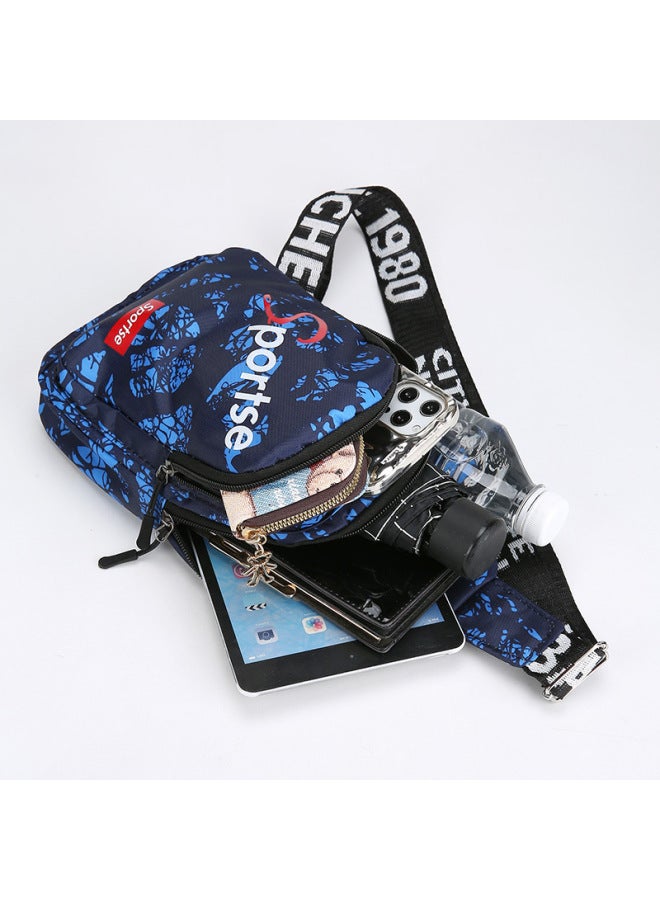 Generic Men's Bag Shoulder Bag Crossbody Bag Large Capacity Outdoor Leisure Chest Bag Travel Small Backpack Multifunctional Sports Bag-Color:Black  - Image 3