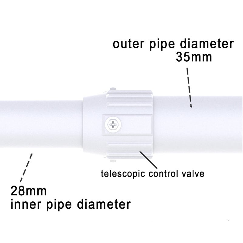 WiTi Extendable Mounting Pole for Security Surveillance Cameras,15.7-23.6 inch Adjustable Ceiling Mount Bracket for CCTV IP Camera,Outdoor Indoor Solid Metal Powder Spray Coating - Image 5