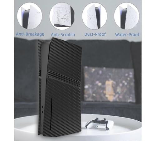 IFEEHE Carbon Cover Faceplates for PS5 PRO Console, Shell Panels PS5 PRO Accessories Replacement Faceplate Carbon Fiber Pattern (Disc Version) - Image 2
