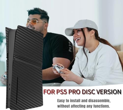 IFEEHE Carbon Cover Faceplates for PS5 PRO Console, Shell Panels PS5 PRO Accessories Replacement Faceplate Carbon Fiber Pattern (Disc Version) - Image 3