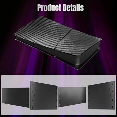 IFEEHE Carbon Cover Faceplates for PS5 PRO Console, Shell Panels PS5 PRO Accessories Replacement Faceplate Carbon Fiber Pattern (Disc Version) - Image 4
