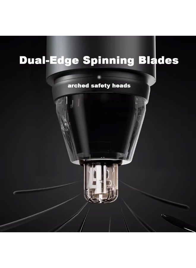 Ear and Nose Hair Trimmer Clipper for Men Women, USB Rechargeable Professional Painless Eyebrow & Facial & Ear & Nose Hair Trimmer, LED Display Dual Edge Blades for Easy Cleansing - Image 5