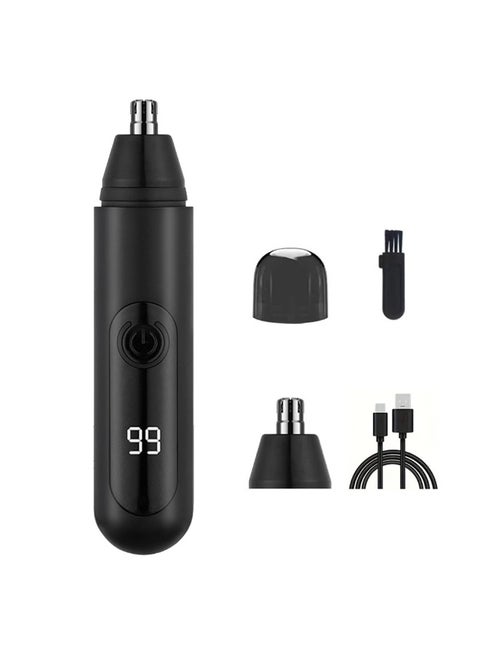 أذن وشعر أنف القطع الكليف للرجال النساء ، USB قابلة لإعادة الشحن المحترفين الحواجب ووجه الوجه والأنف ، شفرات مزدوجة الحافة لتطهيرها سهلة