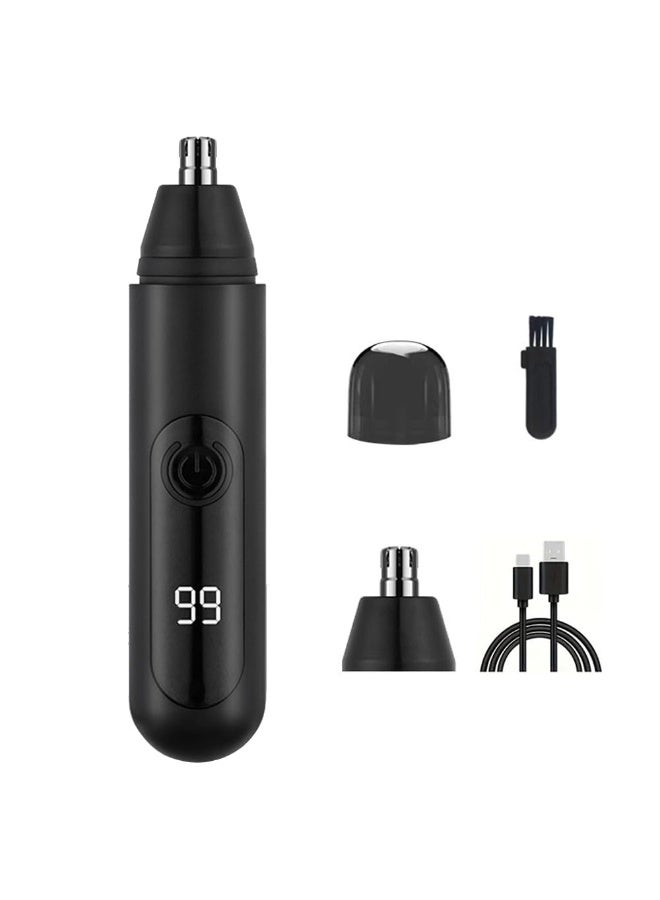 Ear and Nose Hair Trimmer Clipper for Men Women, USB Rechargeable Professional Painless Eyebrow & Facial & Ear & Nose Hair Trimmer, LED Display Dual Edge Blades for Easy Cleansing - Image 1