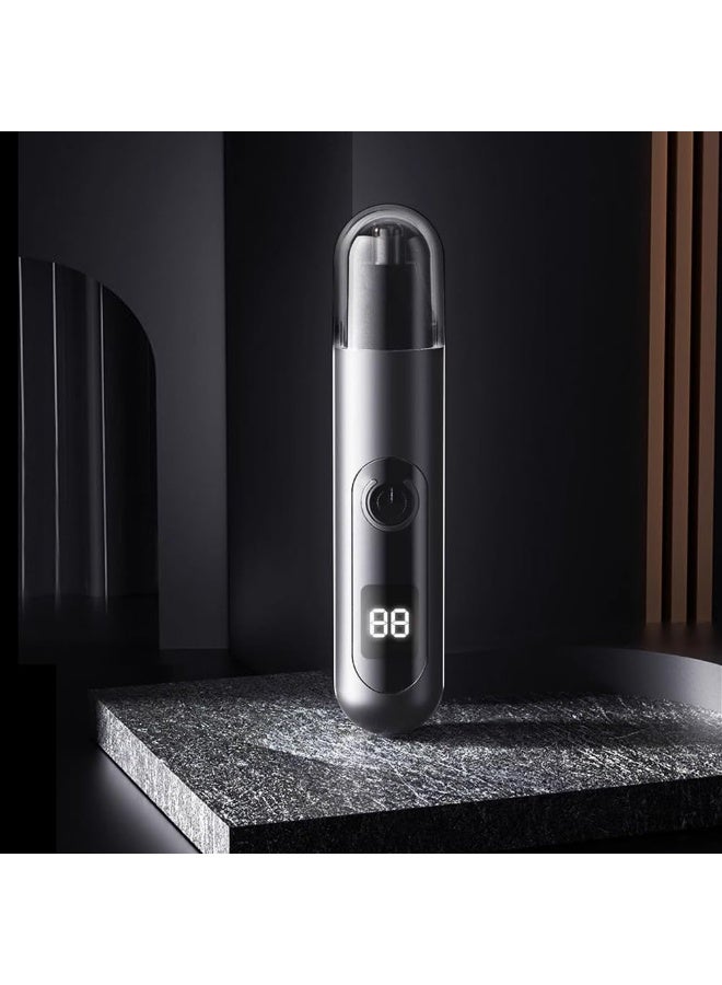 Ear and Nose Hair Trimmer Clipper for Men Women, USB Rechargeable Professional Painless Eyebrow & Facial & Ear & Nose Hair Trimmer, LED Display Dual Edge Blades for Easy Cleansing - Image 2