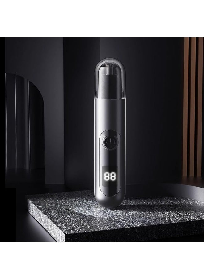 MUMO Ear and Nose Hair Trimmer Clipper for Men Women, USB Rechargeable Professional Painless Eyebrow & Facial & Ear & Nose Hair Trimmer, LED Display Dual Edge Blades for Easy Cleansing - Image 2