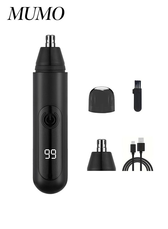MUMO Ear and Nose Hair Trimmer Clipper for Men Women, USB Rechargeable Professional Painless Eyebrow & Facial & Ear & Nose Hair Trimmer, LED Display Dual Edge Blades for Easy Cleansing - Image 1