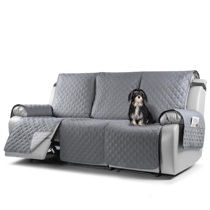 RECLINER SOFA PROTECTOR3 SEATER RECLINER COVERSWATERPROOF RECLINER SOFA COVERSNON SLIP RECLINER CHAIR COVERSARMCHAIR COVERS FOR PETSRECLINING SOFA COVERS WITH POCKETSLIGHT GREY