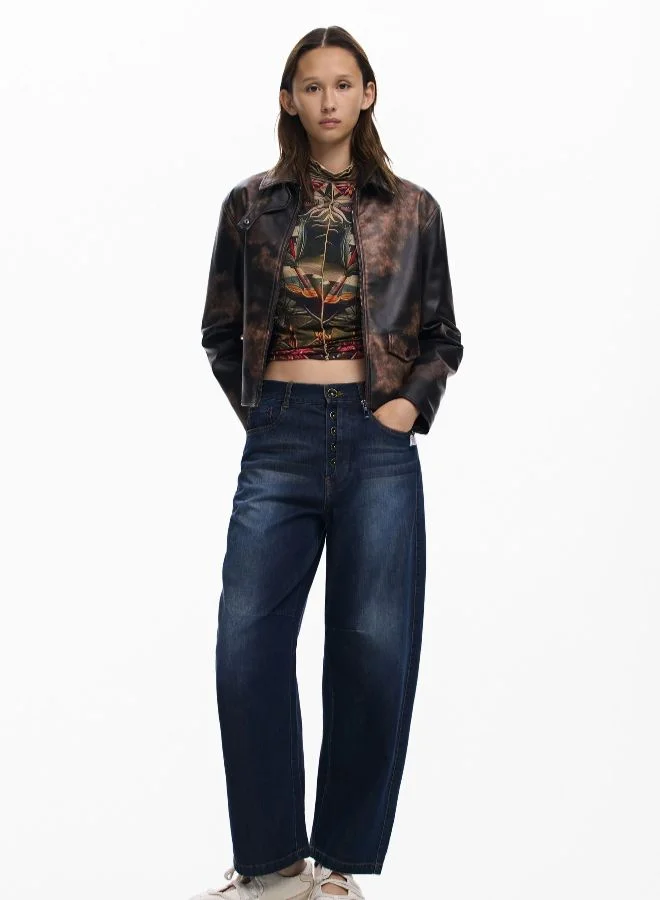 DESIGUAL WOMAN WOVEN PU COAT